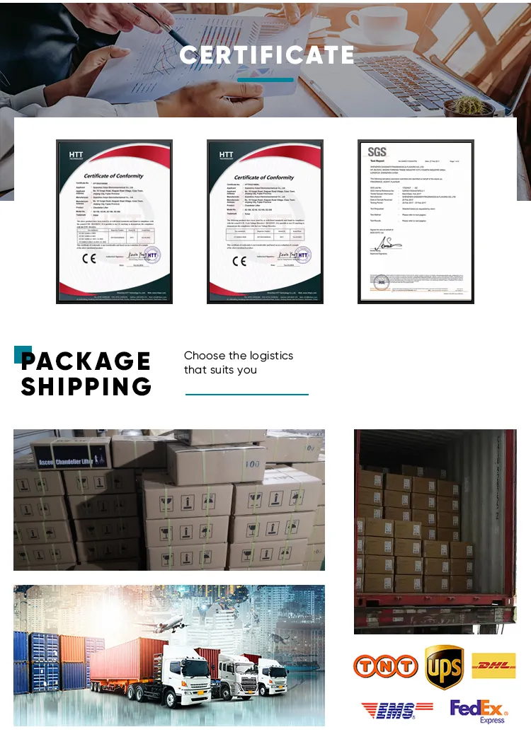 CERTIFICATE and PACKAGE SHIPPING