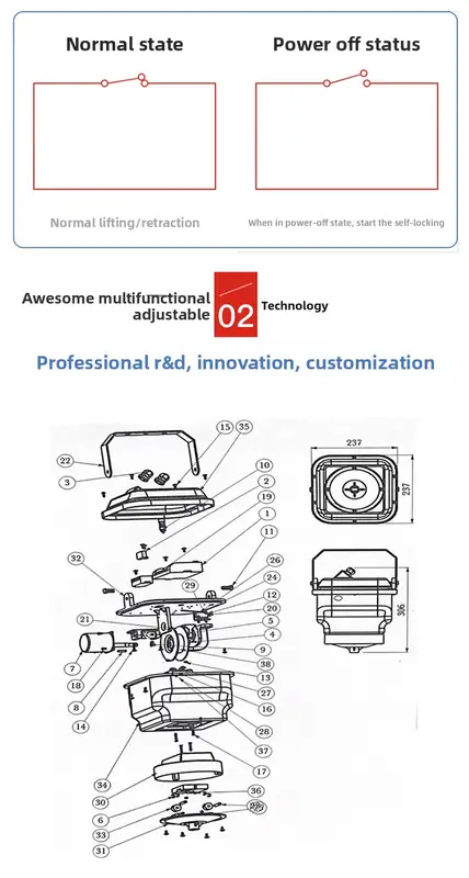 High end high bay light lift H-G1