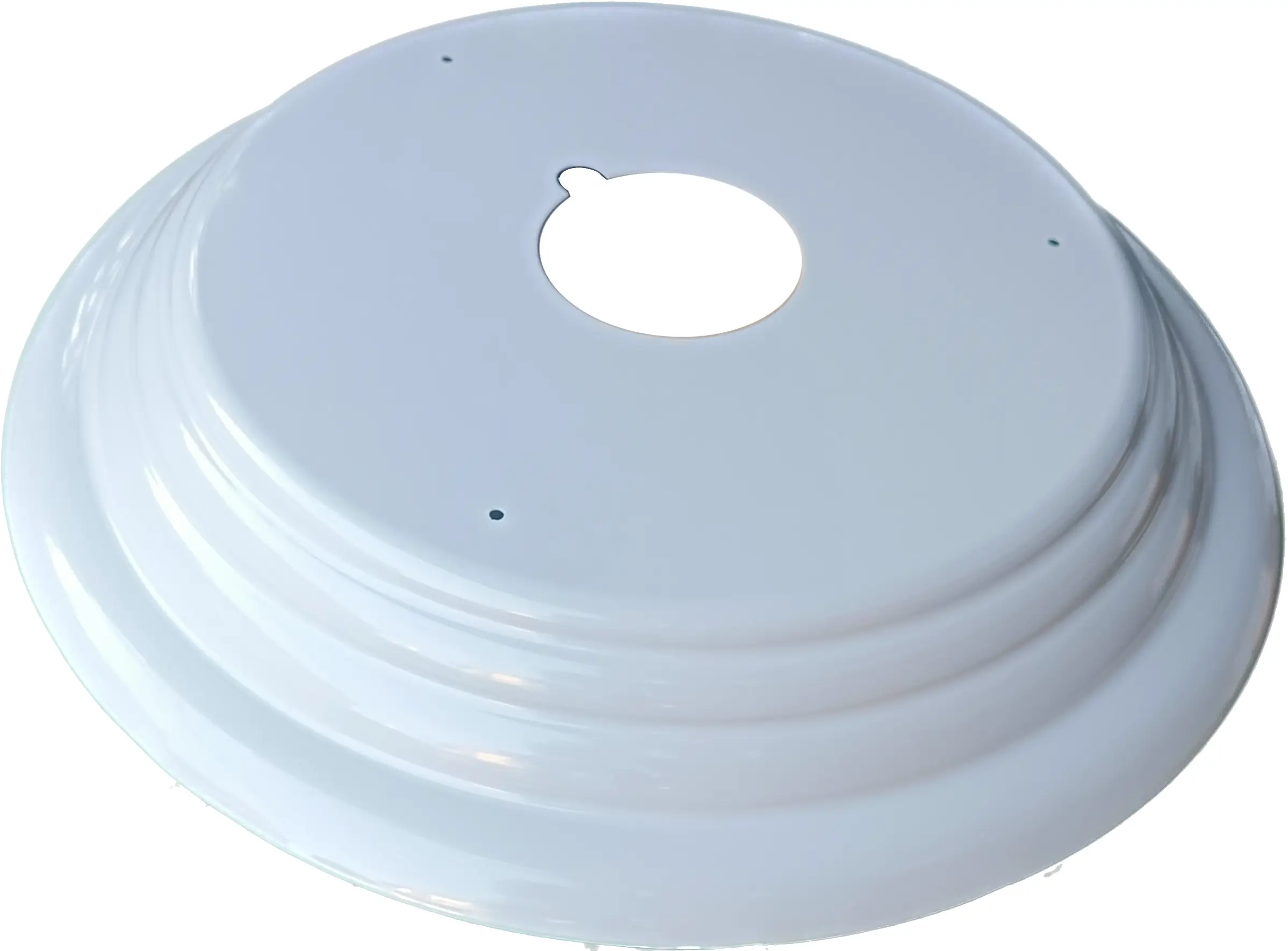 White decorative cover for chandelier lift