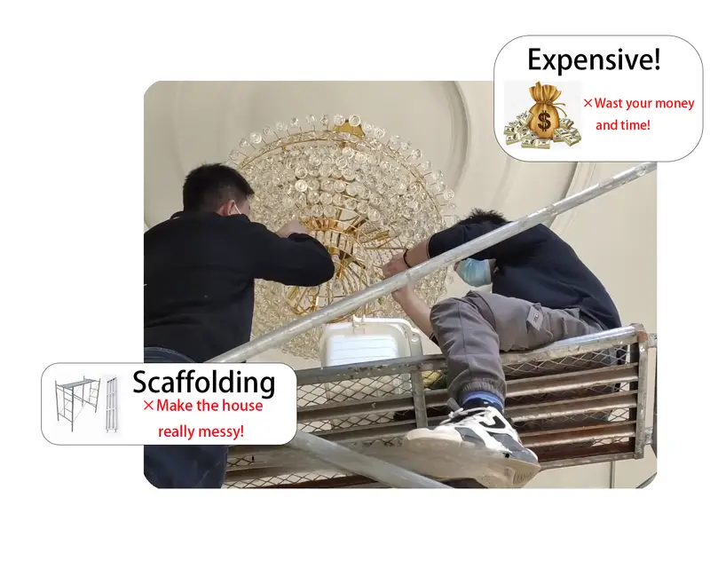 chandelier lift installation