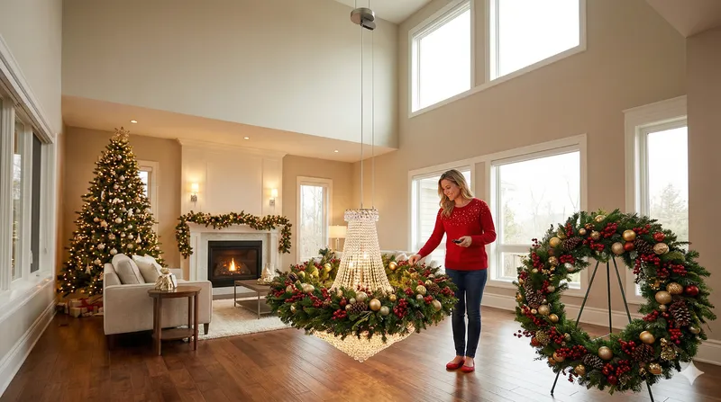 rotating chandelier lift system